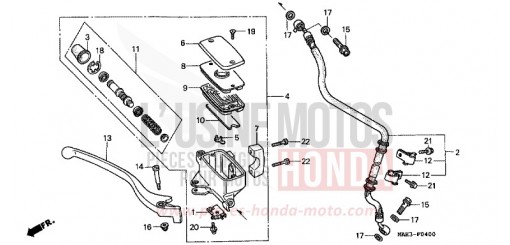 FR. BRAKE MASTER CYLINDER VT1100C2X de 1999